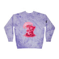 Special Pink Mushroom Oozy Bear Gummy Friend- Graphic Tie-Dye Sweater
