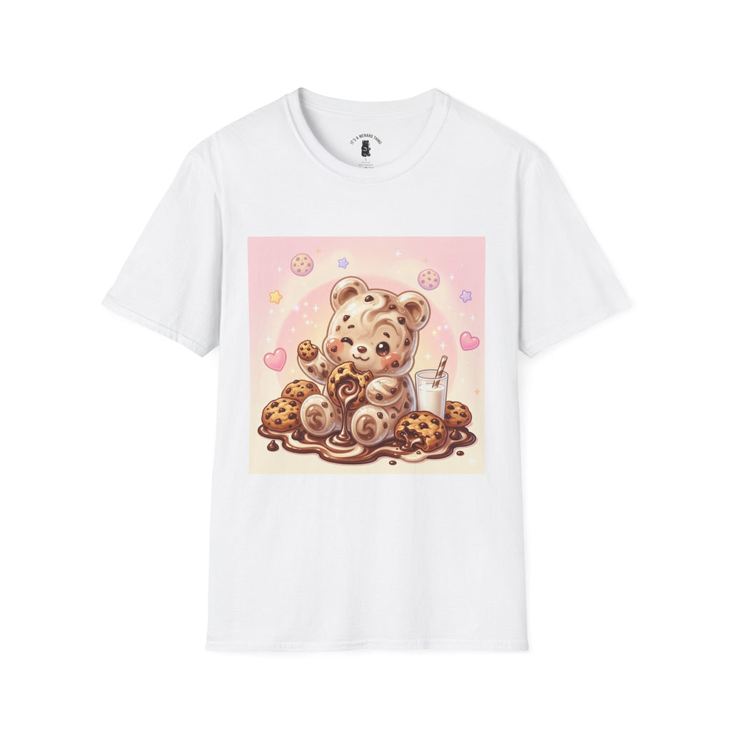 Cookies and Milk, Fudge Gooey Gummy Bear — Kawaii Graphic T-Shirt