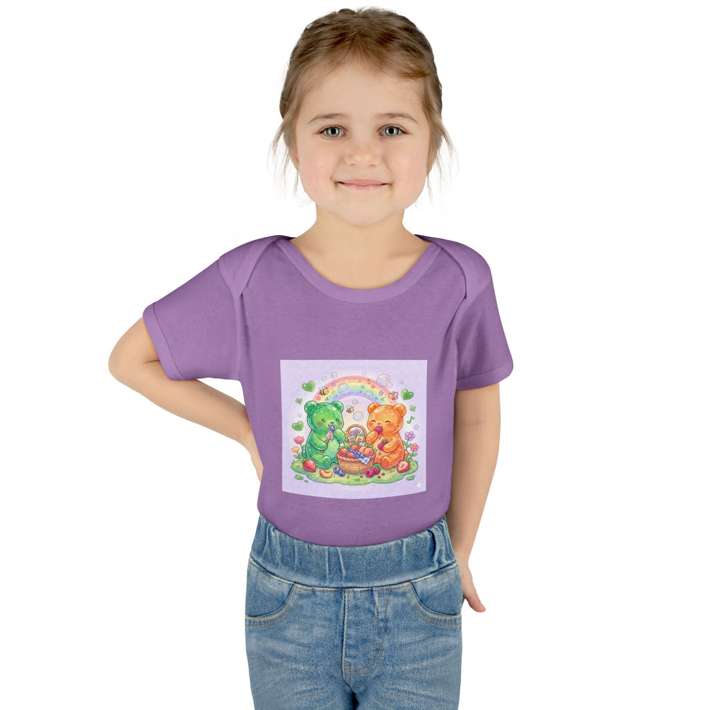 Fruit Garden Eating Gooey Gummy Bears Infant Bodysuit — Baby Shower Gift