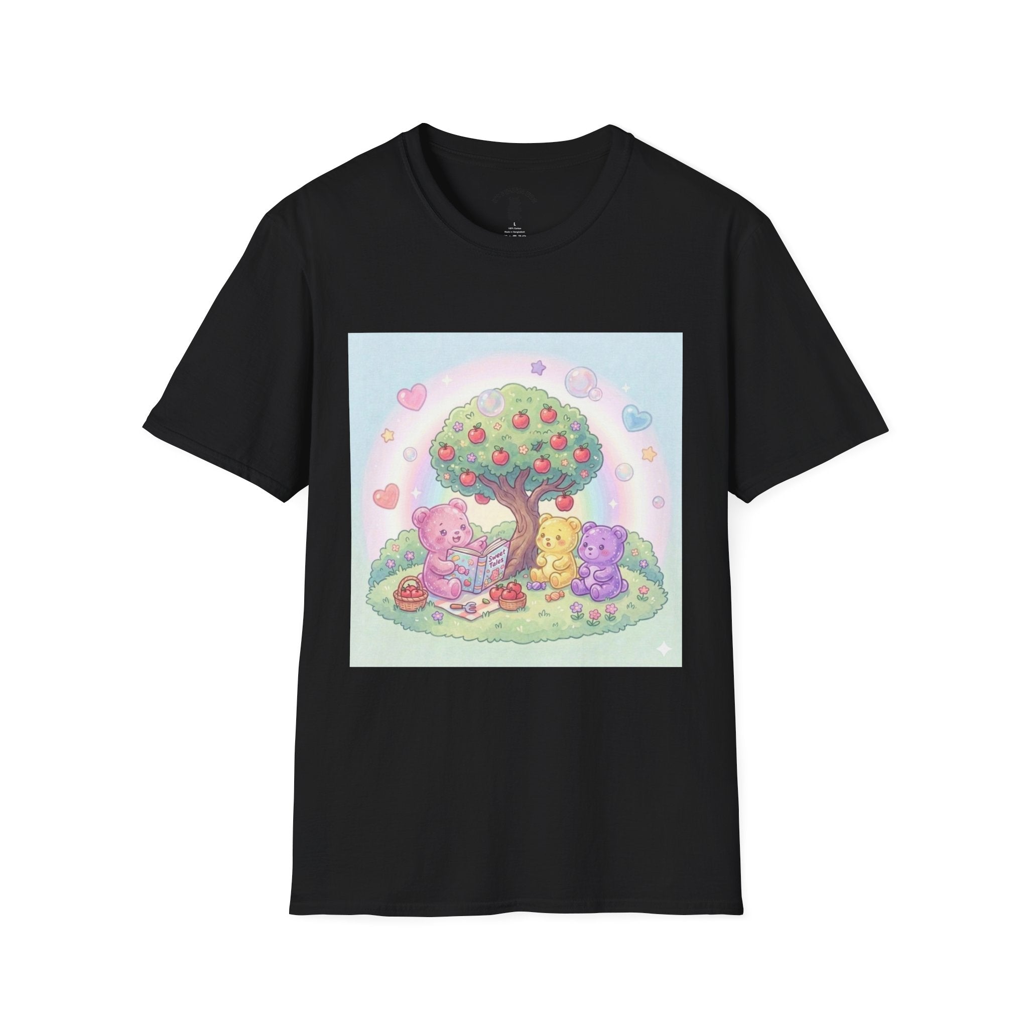 Story time with Friends, Gooey Gummy Bears— Kawaii Graphic T-Shirt