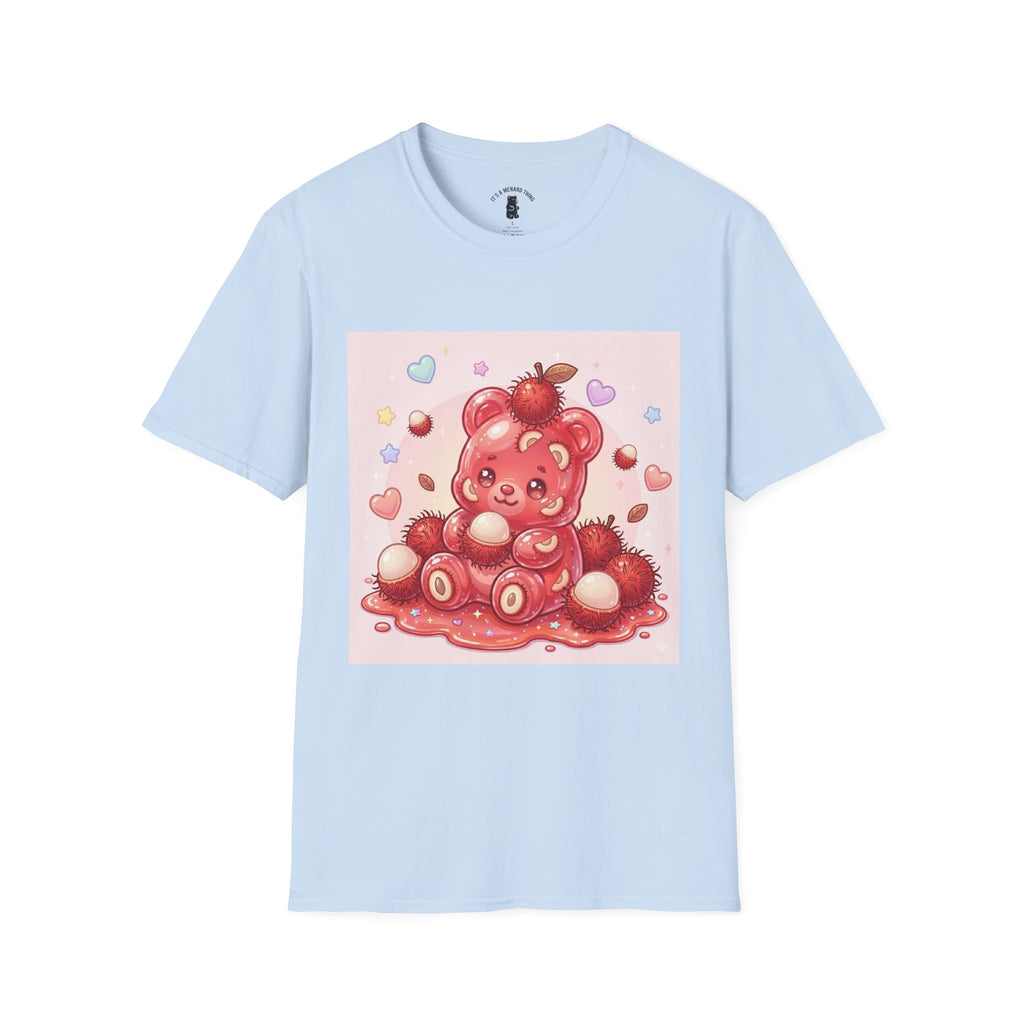 Frech Lychee Fruit, Yummy Oozy Gummy Bear Friend— Kawaii Graphic Shirt
