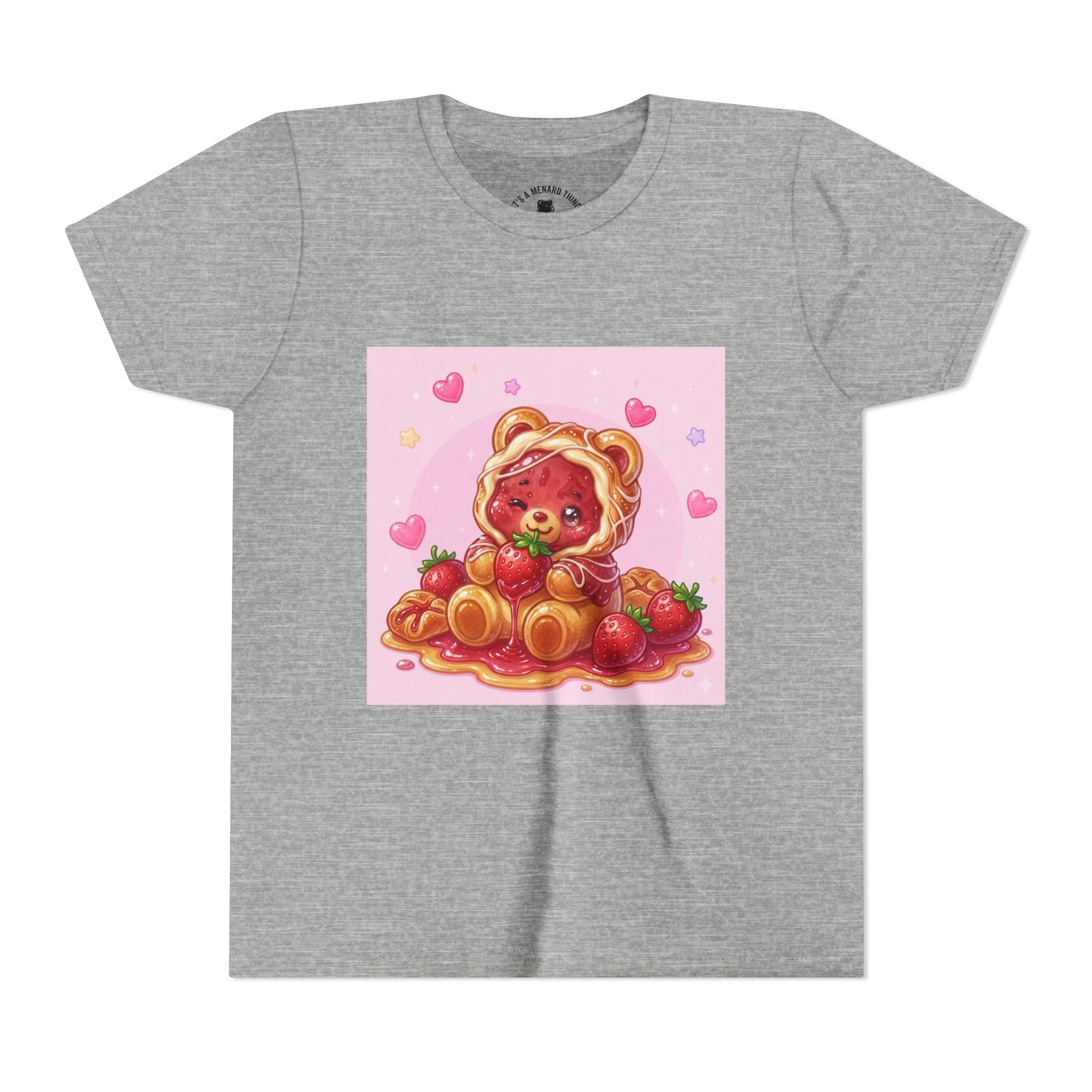 Strawberry Danish Gooey Gummy Bear Graphic Kids T‑Shirt