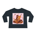 Chocolate and Peanut Butter swirl Delight, Oozy Bear Friend- Kids Graphic Long Sleeve Shirt
