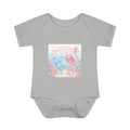 Infant Bodysuit — Pastel Dolphin & Pink Gummy Bear Underwater Baby Onesie