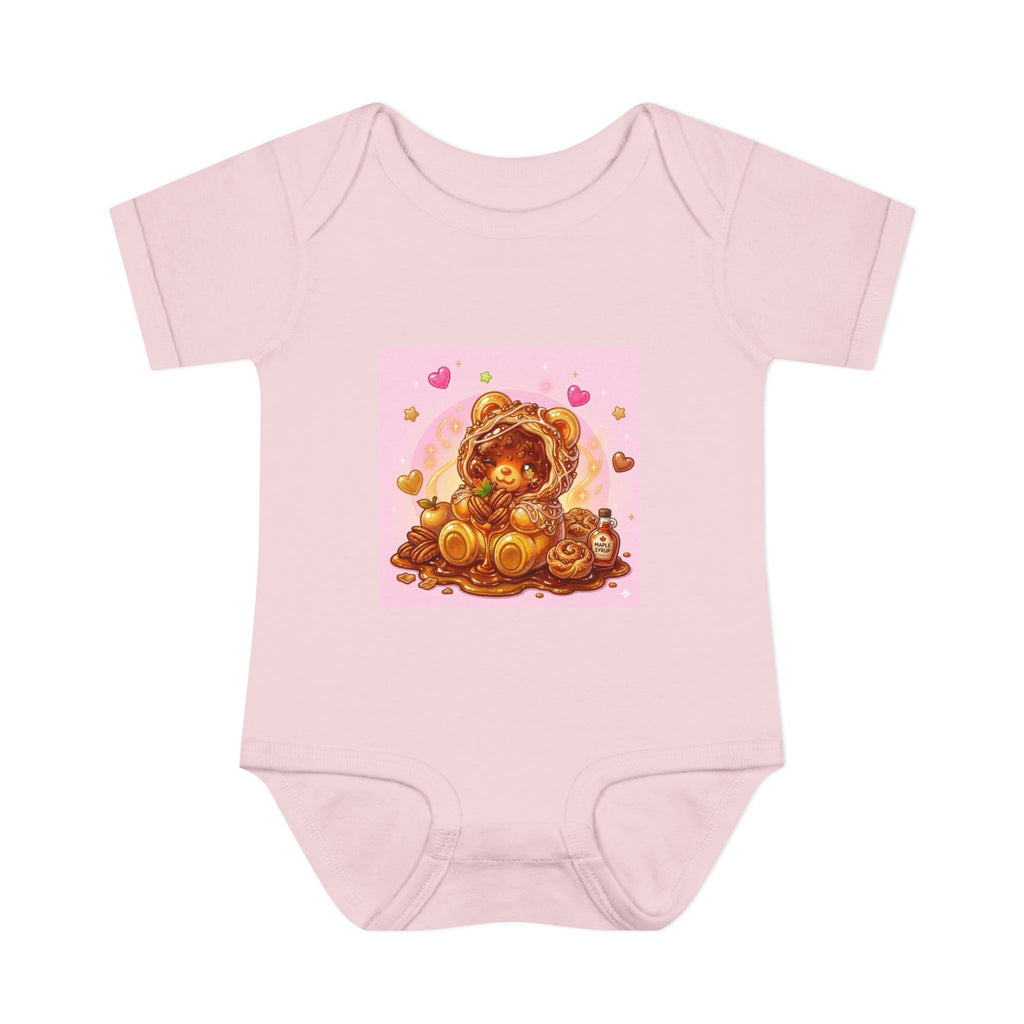 Maple Pecan Danish Gooey Gummy Bear in Puff PJs Baby Onesie