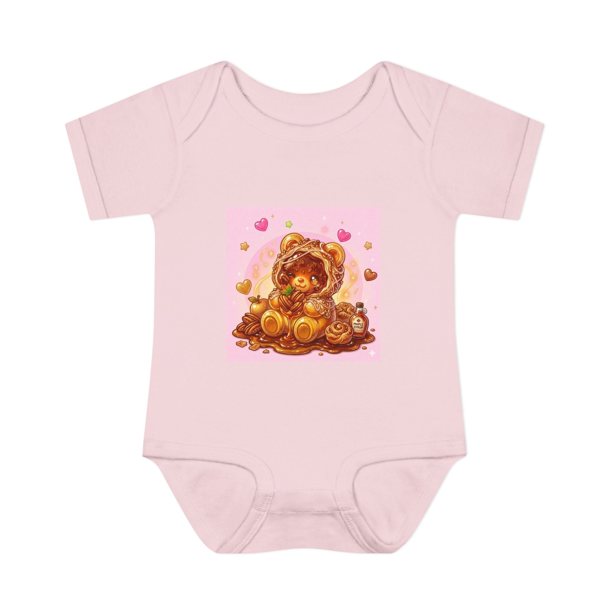 Maple Pecan Danish Gooey Gummy Bear in Puff PJs Baby Onesie