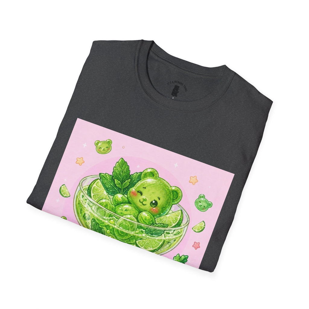Lime Green Smooth Margaritta Boozy Gooey Gummy Bear- Kawaii Graphic T-Shirt