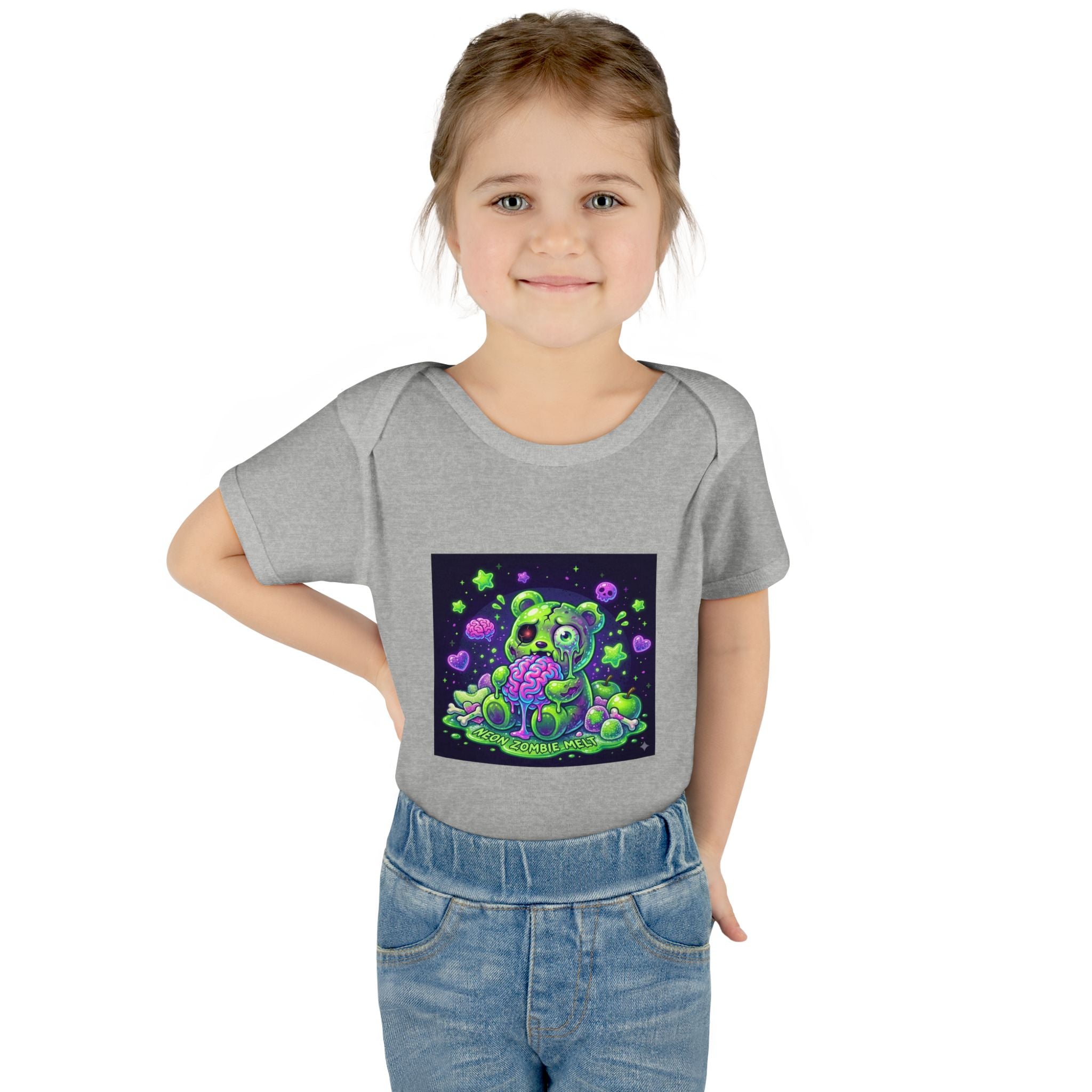Baby Bodysuit — Neon Zombie Halloween Gooey Gummy Bear