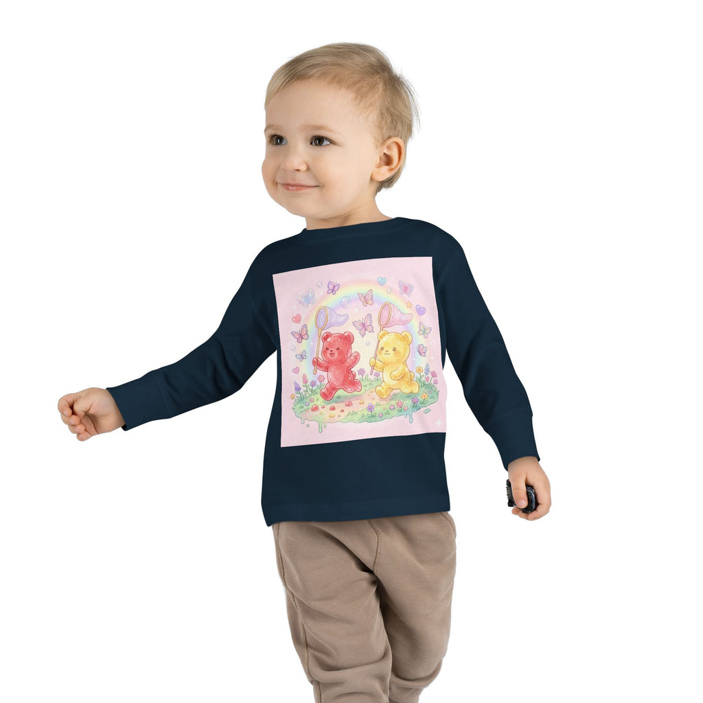 Catchin Butterflies, Oozy Bear Duo Friends- Graphic Long Sleeve Shirt