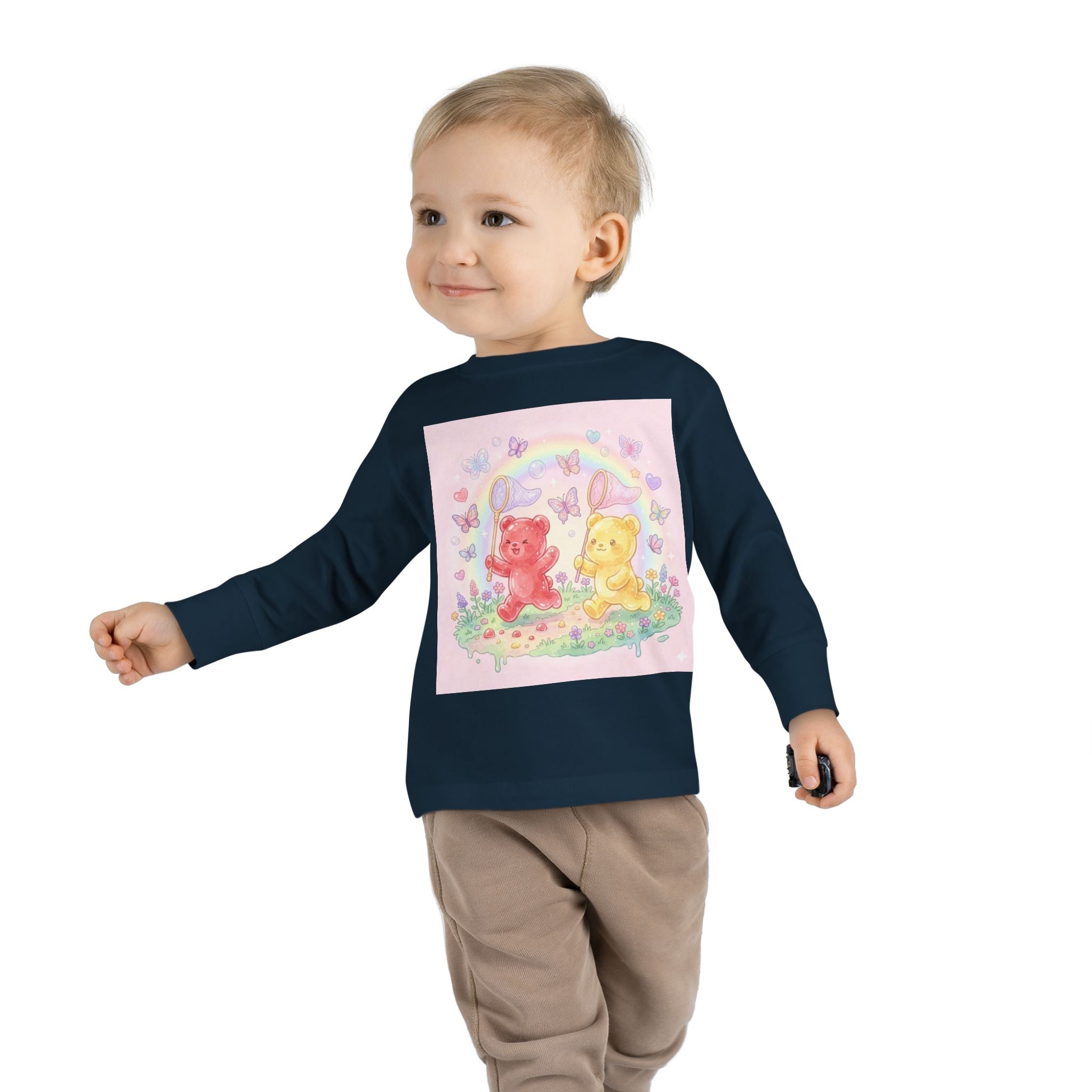 Catchin Butterflies, Oozy Bear Duo Friends- Graphic Long Sleeve Shirt