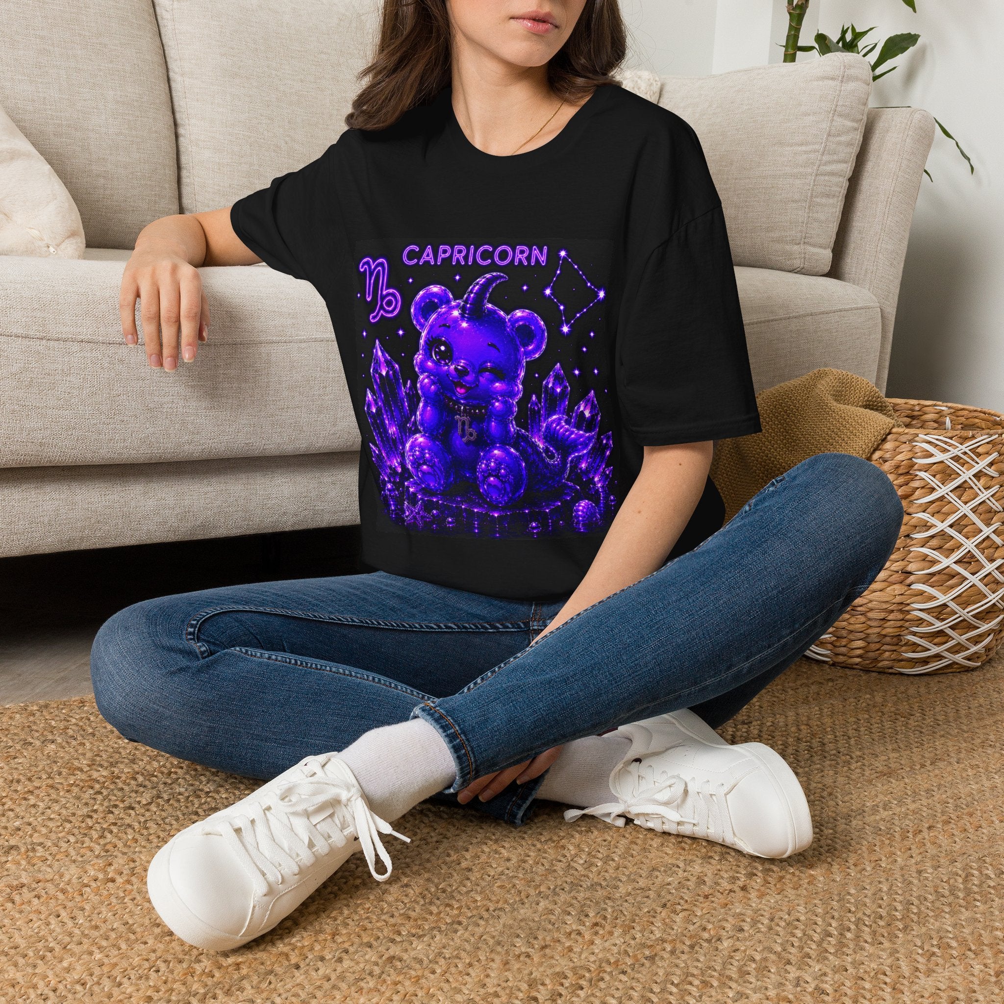 Capricorn Zodiac Constellation Oozy Bear Friend- Graphic Shirt