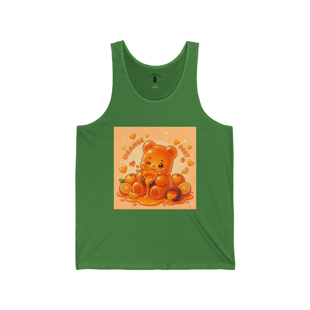 Orange Burst Surprise, Gooey Gummy bear Friend — Kawaii Graphic Tank top