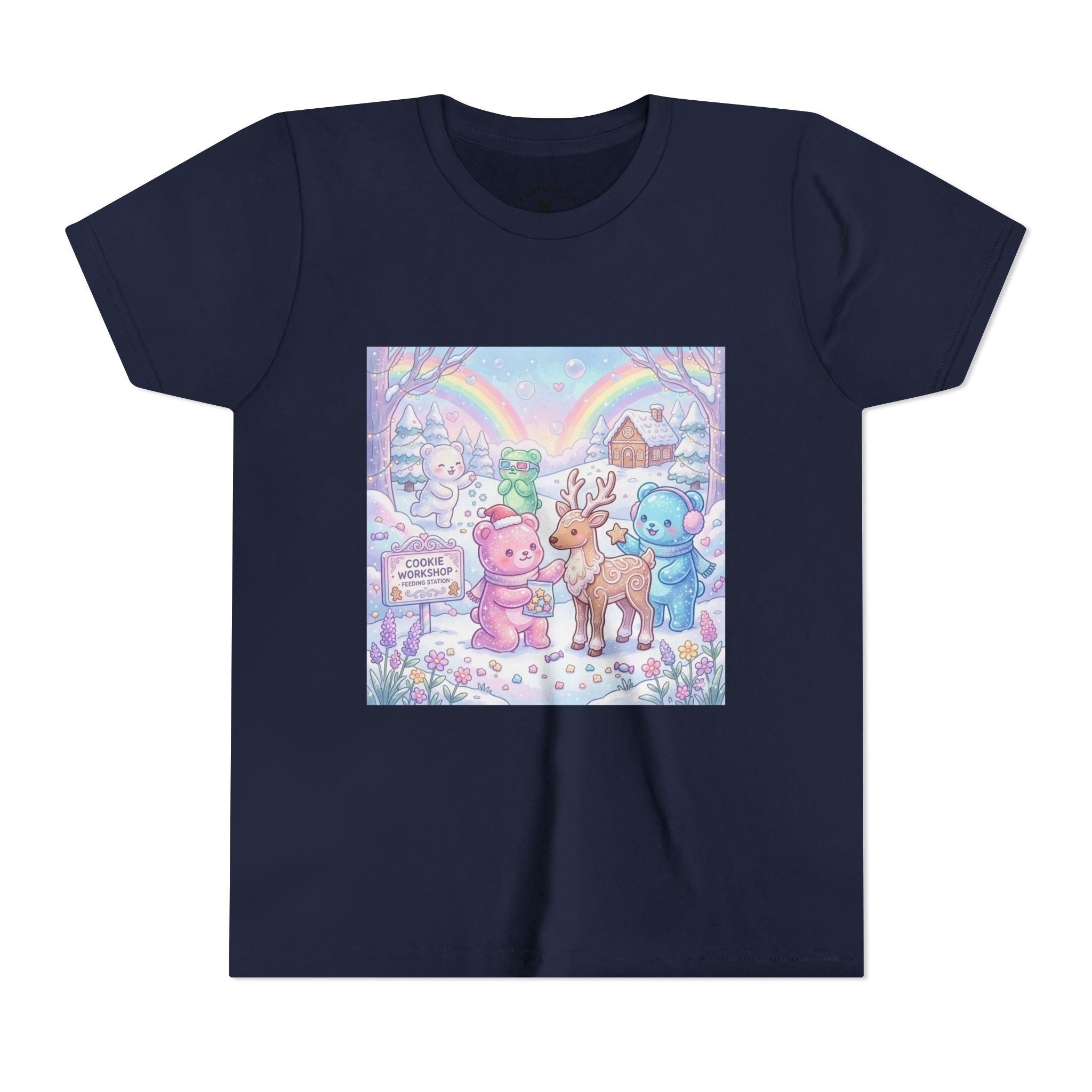 Gooey Gummies Feed Reindeer Graphic Youth Shirt