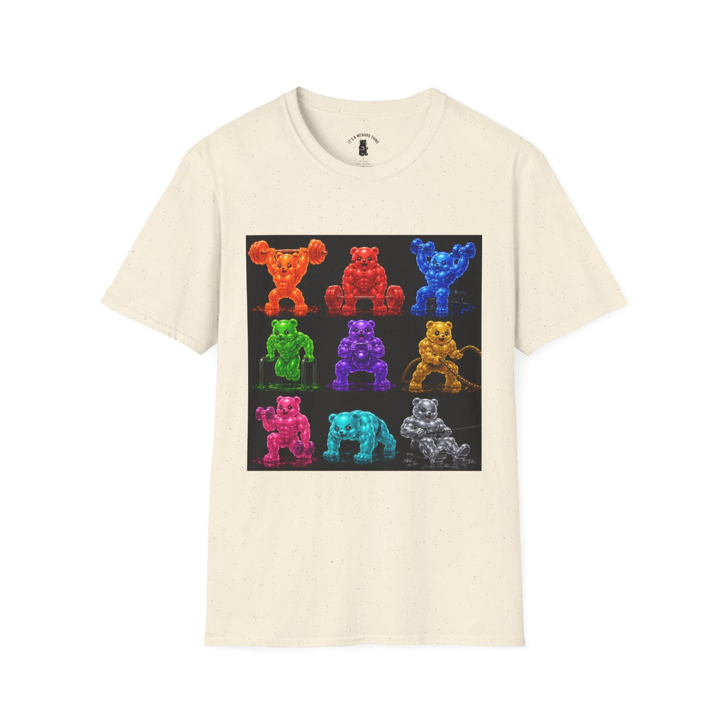 Gummy Grid of Oozy Buff Bears Workout- Adult Graphic Shirt