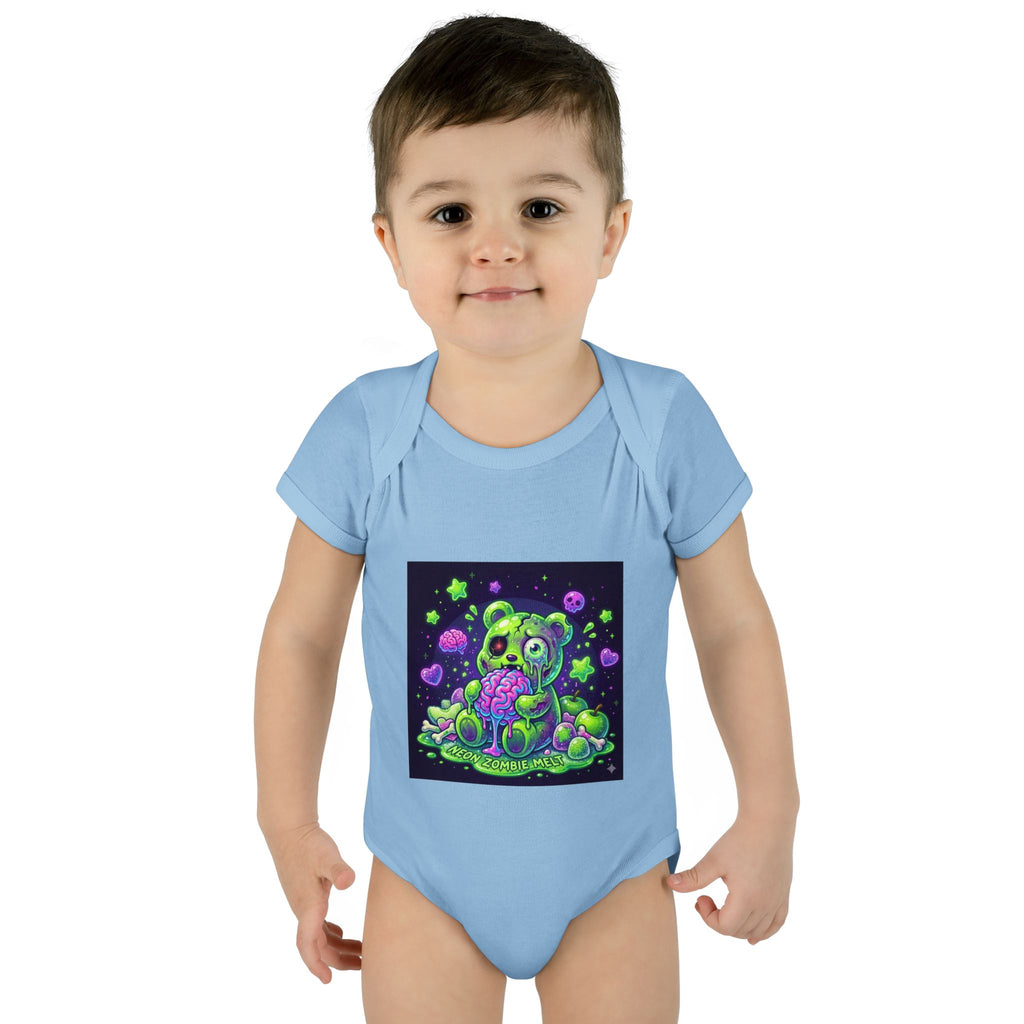 Baby Bodysuit — Neon Zombie Halloween Gooey Gummy Bear