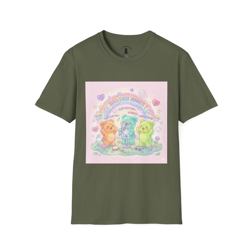 Karaoke Time! Gooey Gummy Bear Friends — Kawaii Graphic T-shirt