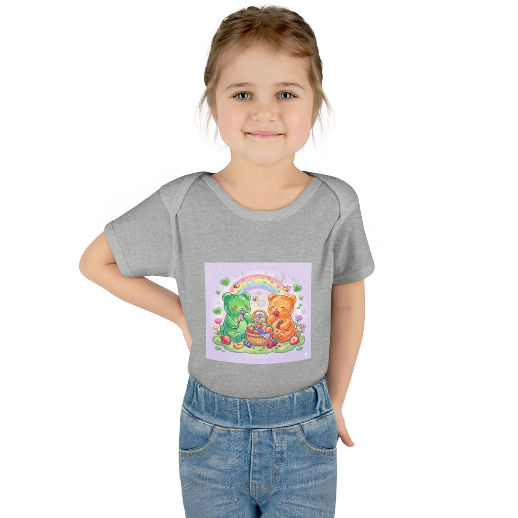 Fruit Garden Eating Gooey Gummy Bears Infant Bodysuit — Baby Shower Gift