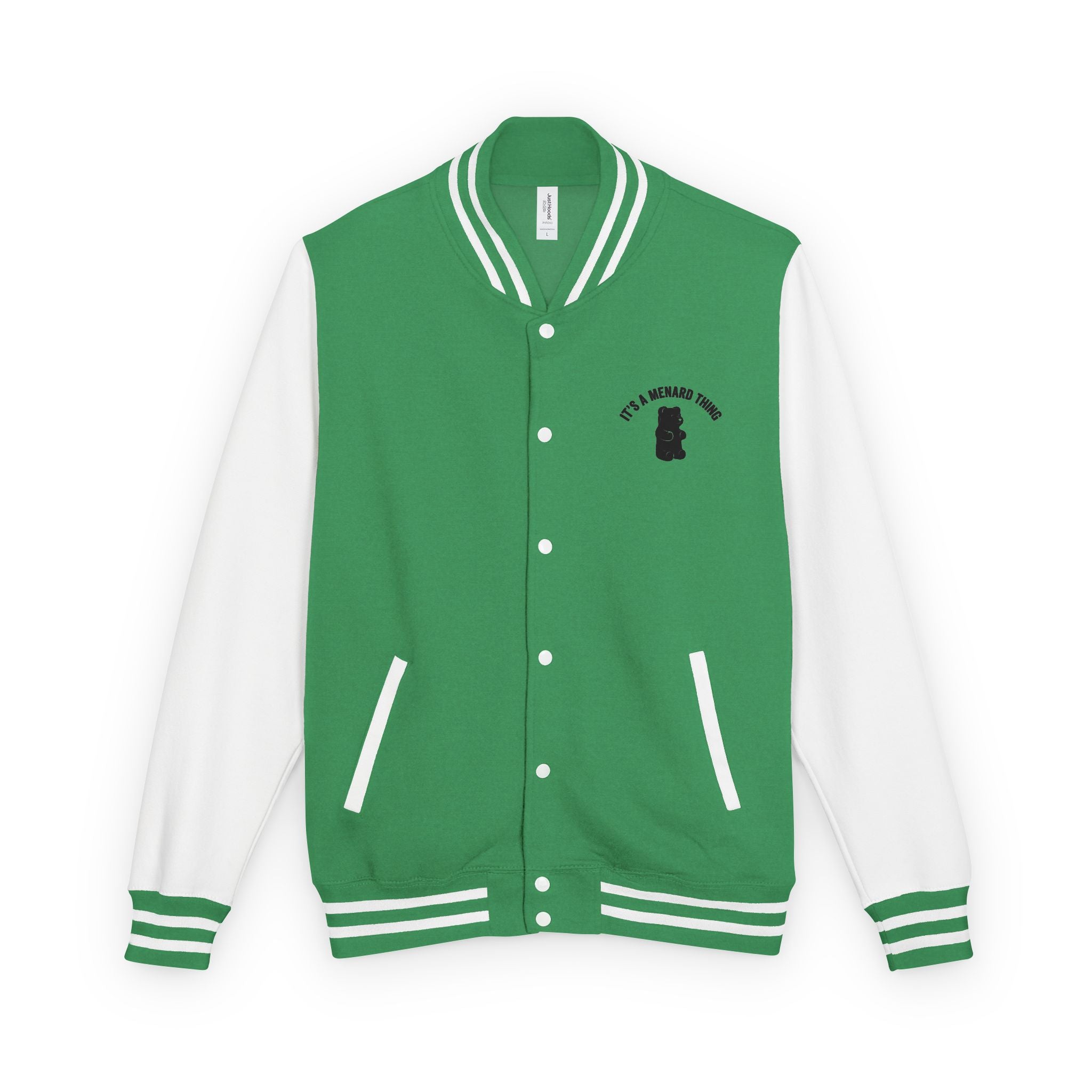 Fresh Lavender Stalk, Special Purple Oozy Bear Gummy Friend- Letterman Graphic Jacket