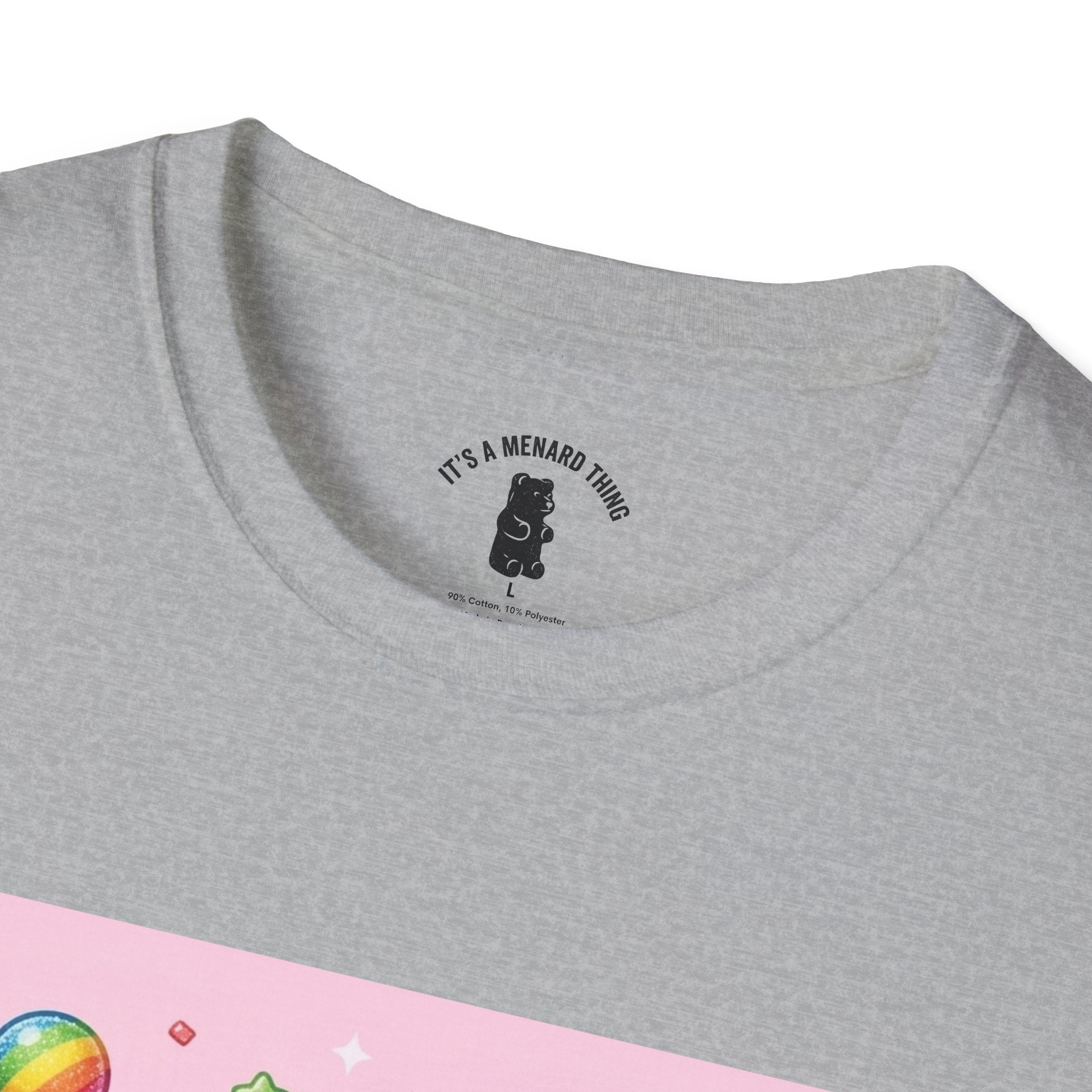Rainbow Stripe Lollipop Gooey Gummy Bear T-Shirt — Cute Graphic Tee