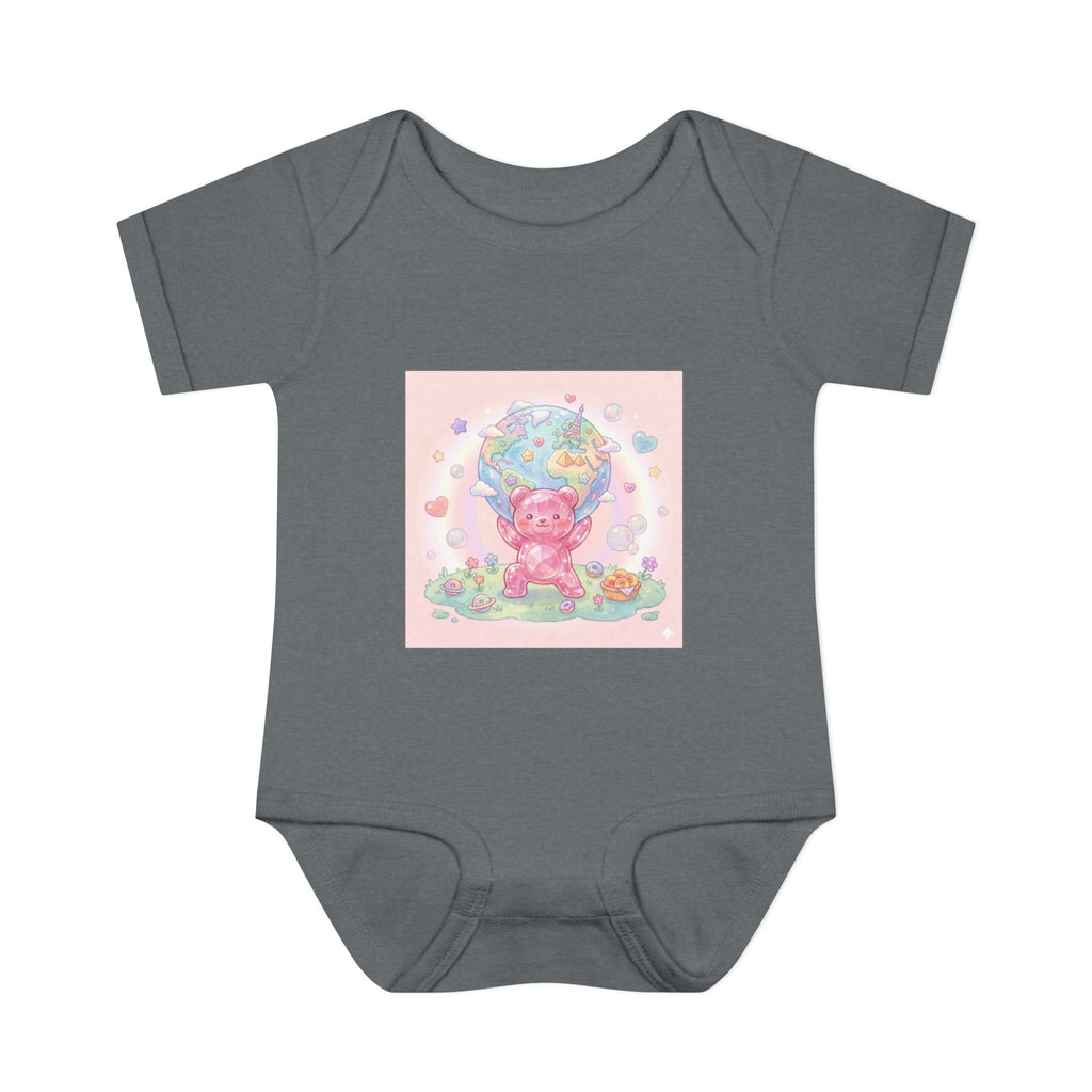 Infant Bodysuit — World Atlas Gummy bear Design