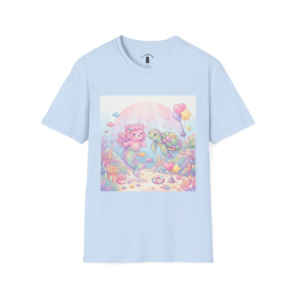 Pink Gummy Mermaid & Turtle friend, Gooey Gummy Freinds- Kawaii Graphic T-Shirt