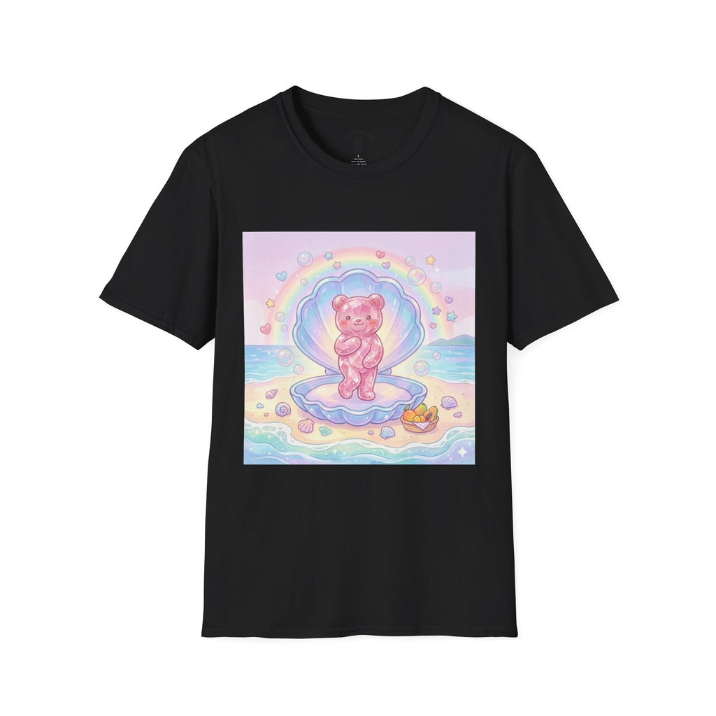 Pastel Venus Clam, Pink Gooey Gummy Bear- Kawaii Graphic T-Shirt