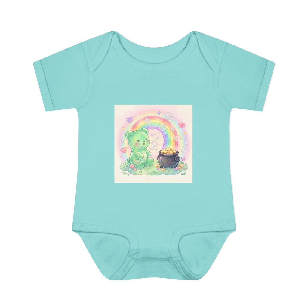 Rainbow Gooey Gummy Bear Found Inner Treasure – Cute St. Patrick’s Day Luck Baby Onesie