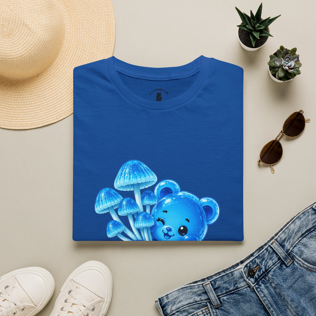Small Cluster of Blue Mini pipe Mushrooms, Oozy Bear Special- Graphic Shirt