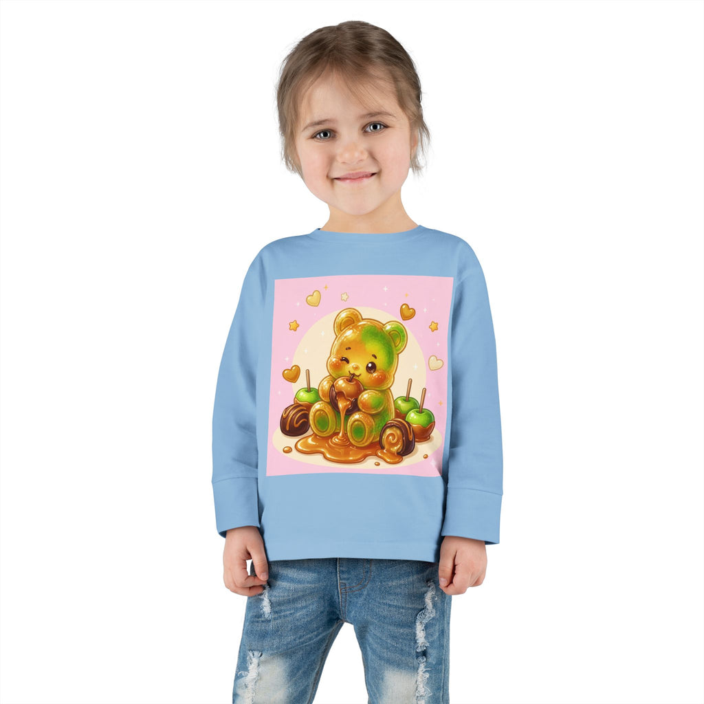 Carmel Apple Special, Oozy Bear Gummy Friend- Kids Graphic Long Sleeve Shirt