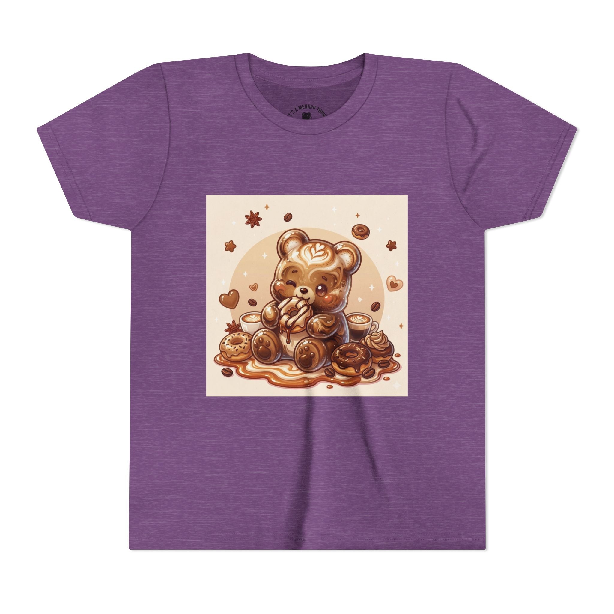 Coffee & Donuts Gooey Gummy Bear Graphic Kids Shirt