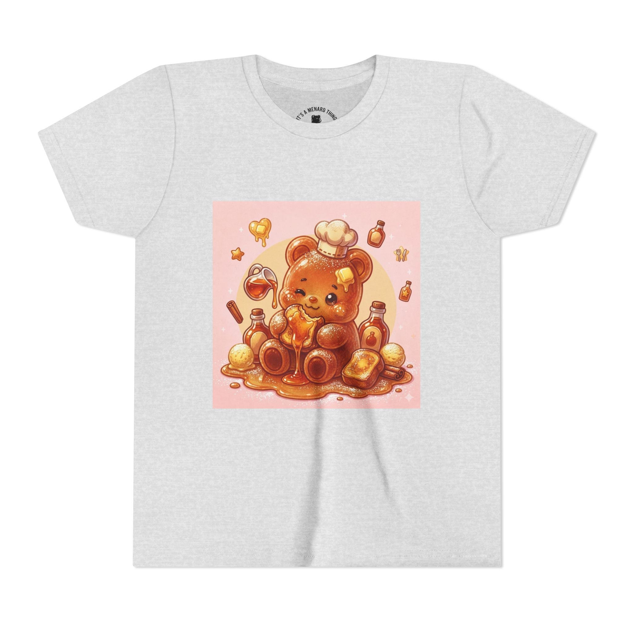 Kids Thick French Toast Gooey Gummy Chef Bear Graphic T-Shirt