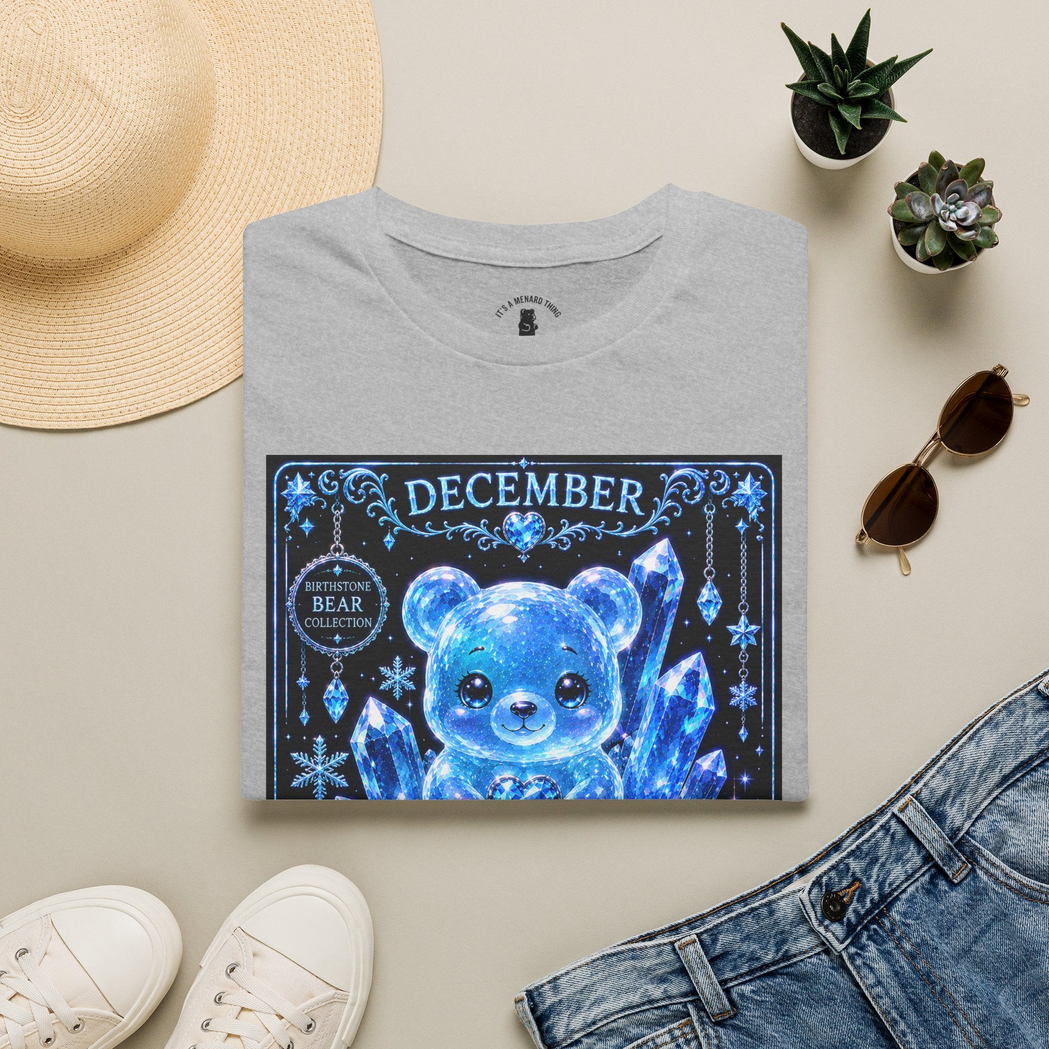 December, Blue Topaz Birthstone Oozy Bear Special Addition- Graphic Shirt