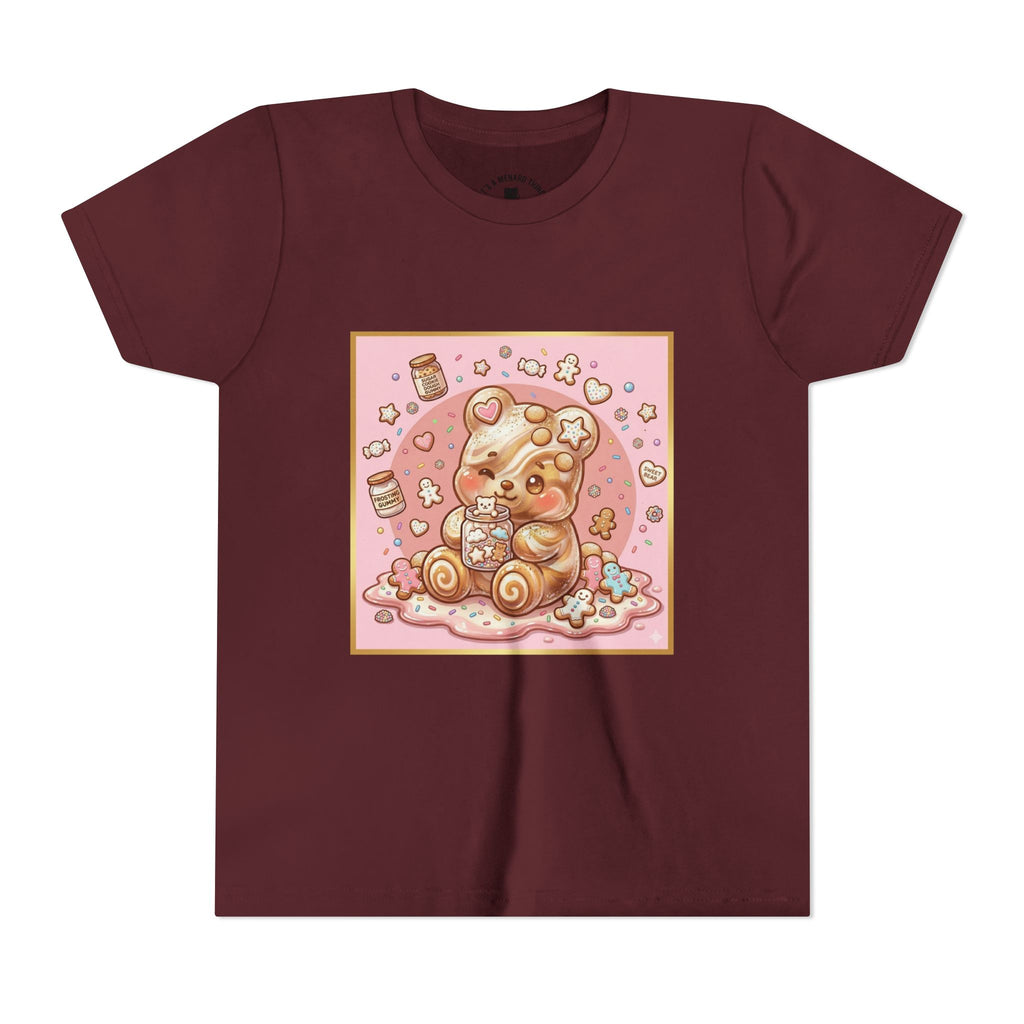 Sugar Frosted Holiday Cookie Gooey Gummy Bear Youth T-Shirt