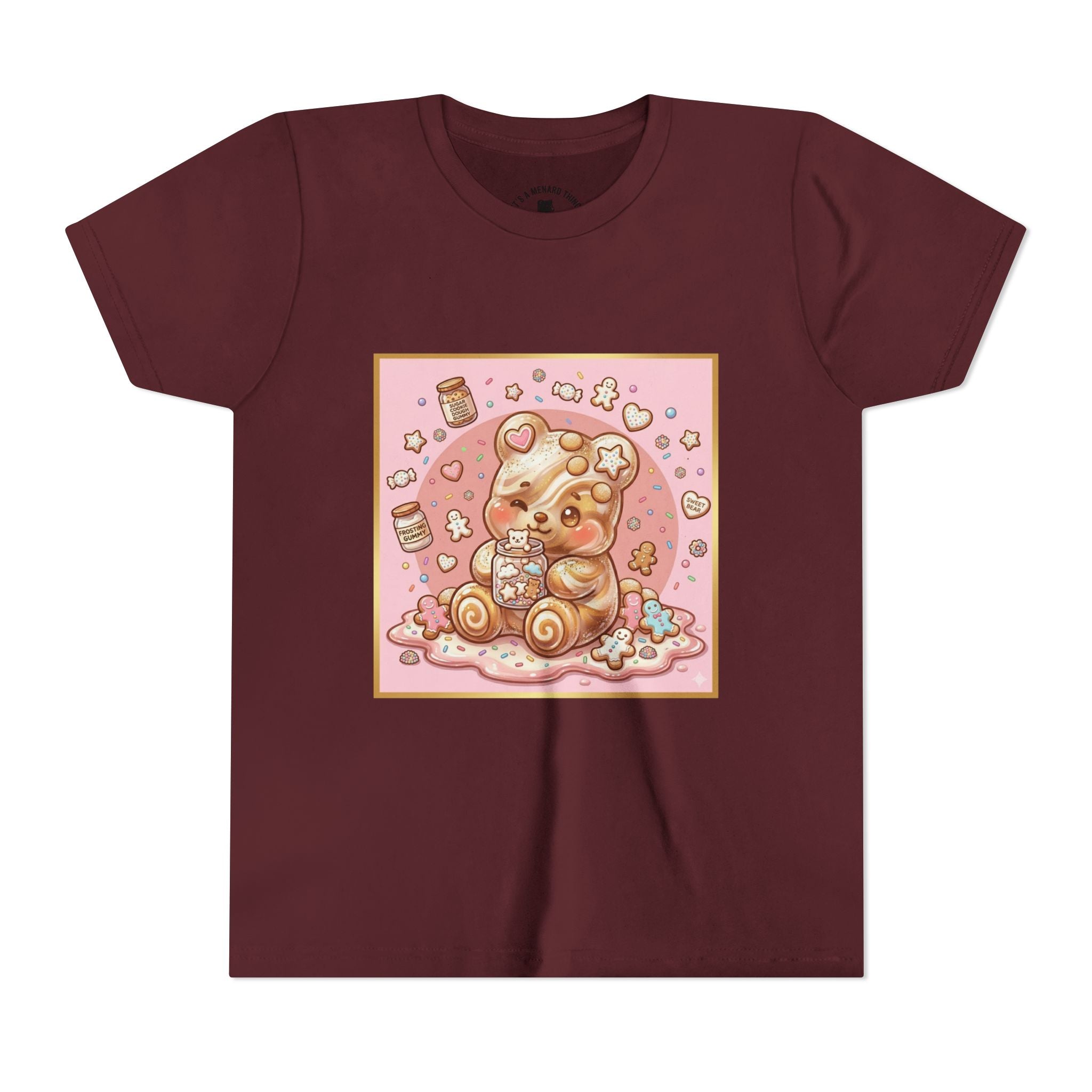 Sugar Frosted Holiday Cookie Gooey Gummy Bear Youth T-Shirt