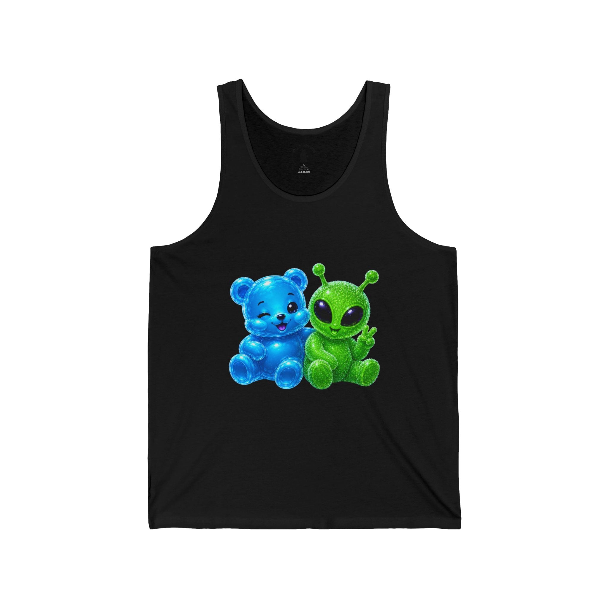 Alien & Blue Oozy Bear Gummy Friend Special Addition- Graphic Tank Top