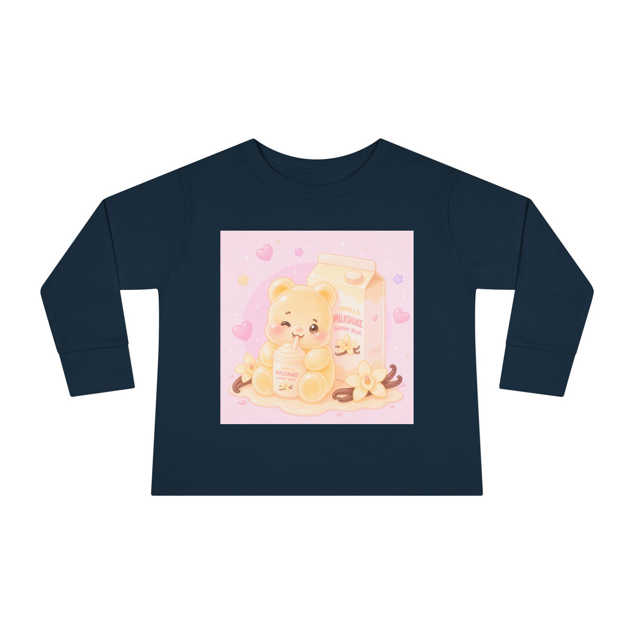 Vanilla Milkshake Oozy Bear Friend- Graphic Long Sleeve Shirt