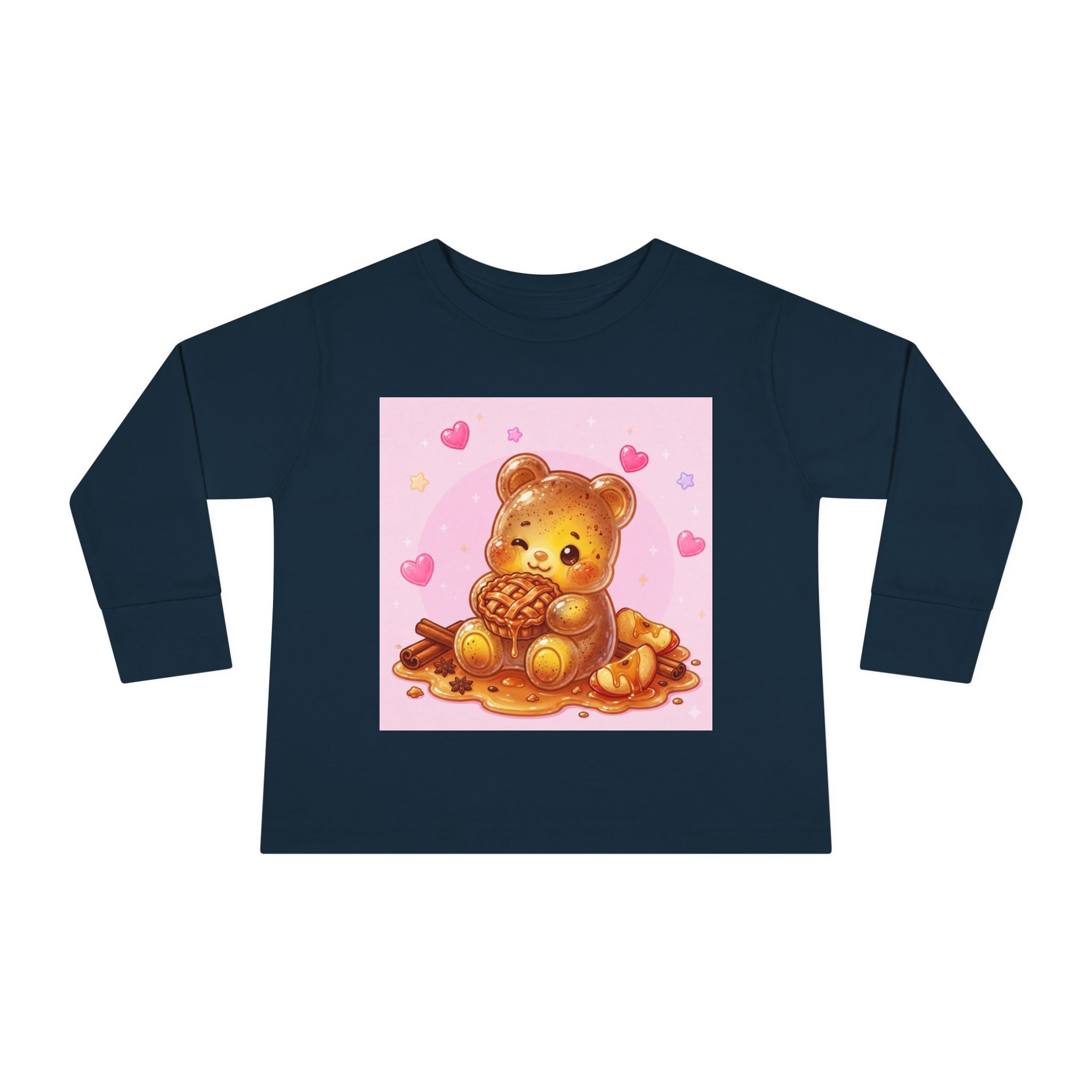 Cinnamon Sweet Fresh Apple Pie, Oozy Bear Gummy Friend- Kids Long Sleeve Shirt