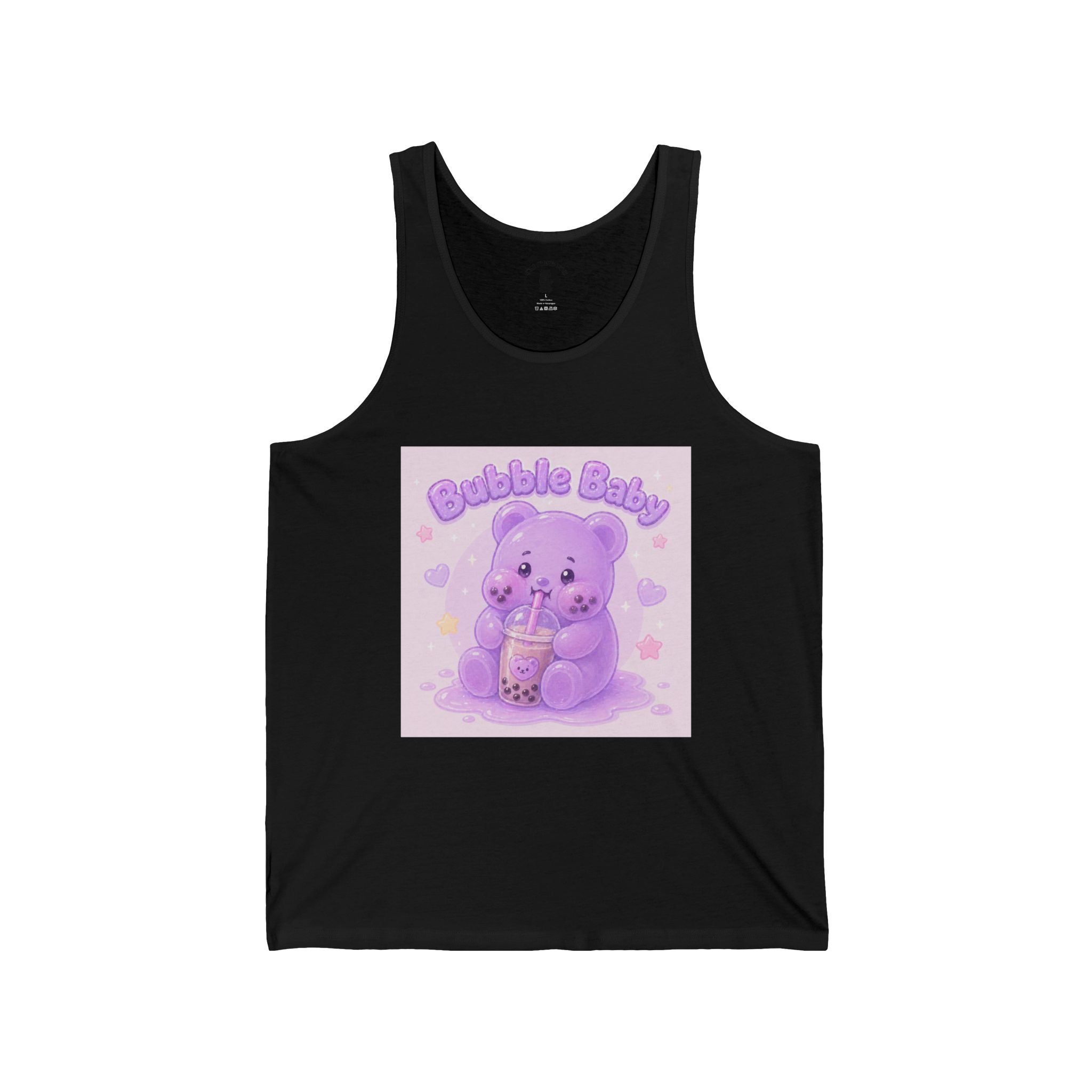 "Bubble Baby" Bubble Boba Tea, Gooey Gummy Bear — Cute Graphic Tank Top