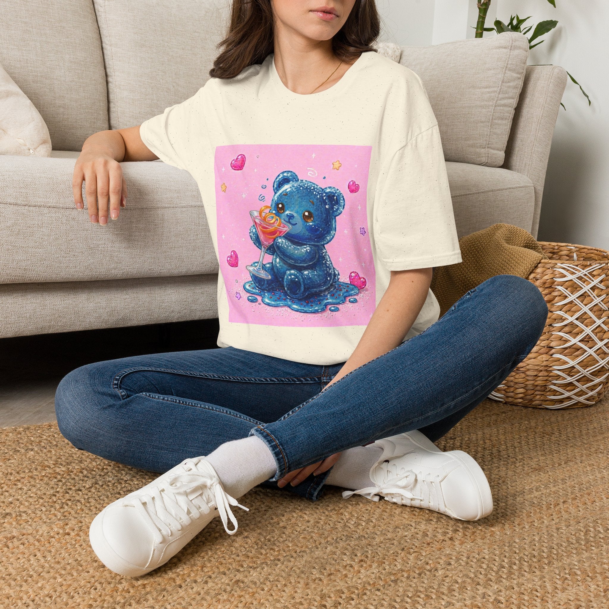 Special Cosmo Delight, Blue Oozy Boozy Gummy Bear Drinking Pal- Graphic Shirt