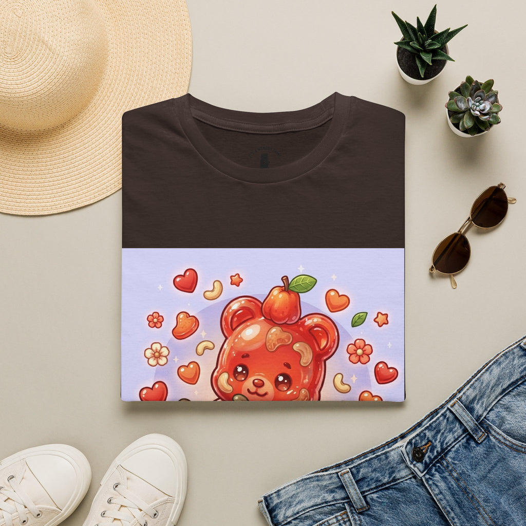 Scrumptious Cashew Apple, Oozy Gummy Bear Friend — Kawaii Graphic Shirt