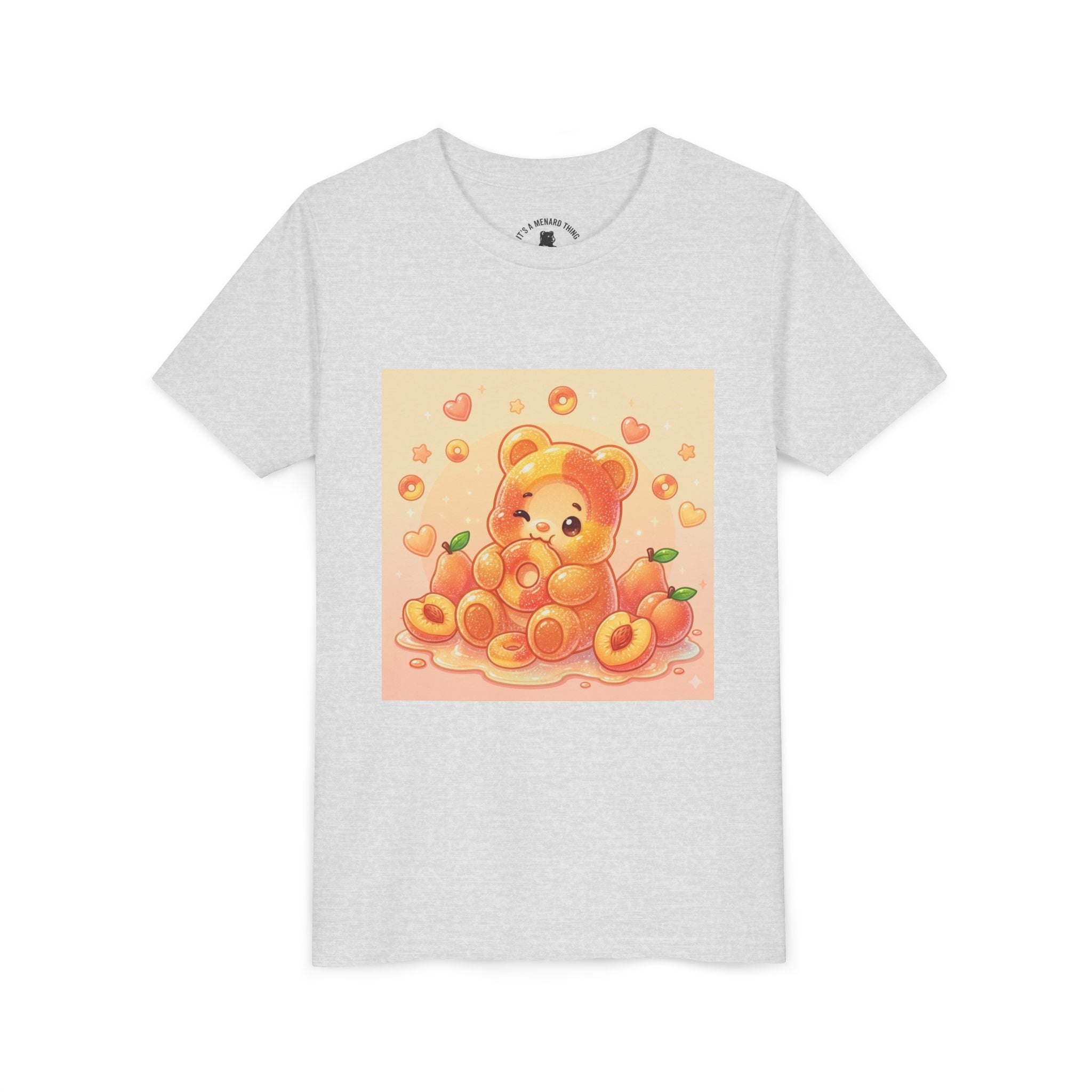 Peach Ring Gooey Gummy Bear Kids Short Sleeve Shirt