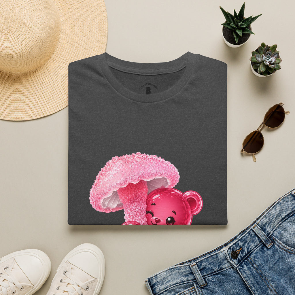 Rare Pink Mushroom Umbrella, Oozy Bear Gummy Friend- Graphic Shirt