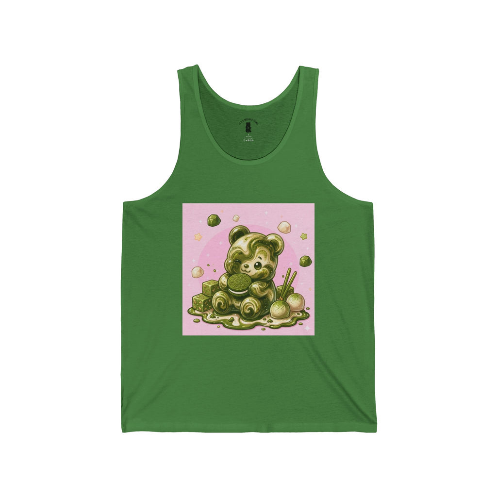 Matcha Cream & Mochi Gooey Gummy Bear— Cute Graphic Tank Top