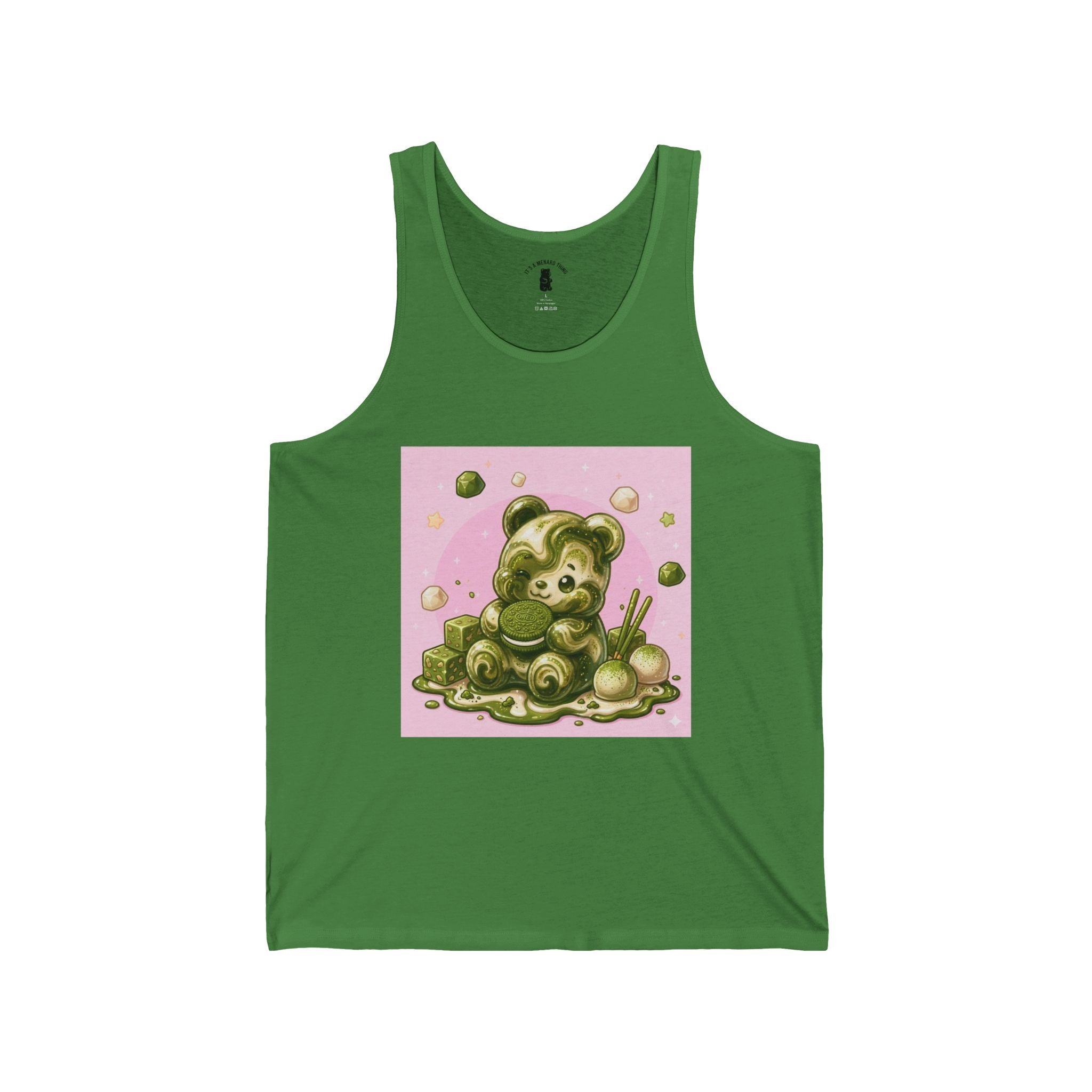 Matcha Cream & Mochi Gooey Gummy Bear— Cute Graphic Tank Top