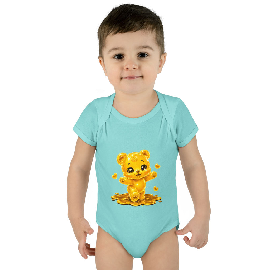 Baby Golden Oozy Gummy Bears First Steps, Cutie Addition- Graphic Onesie