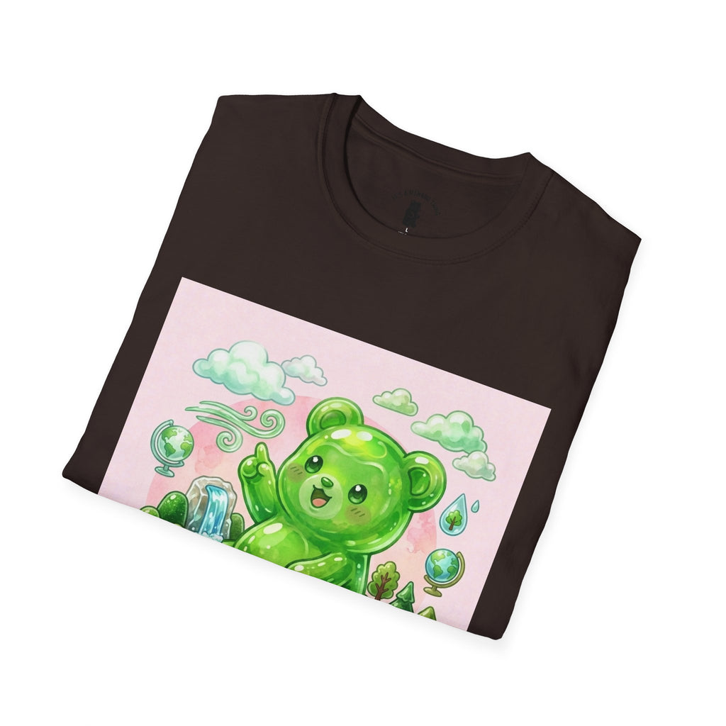 Green Teddy Bear Nature Tee — Cute Eco-Garden Graphic T-Shirt