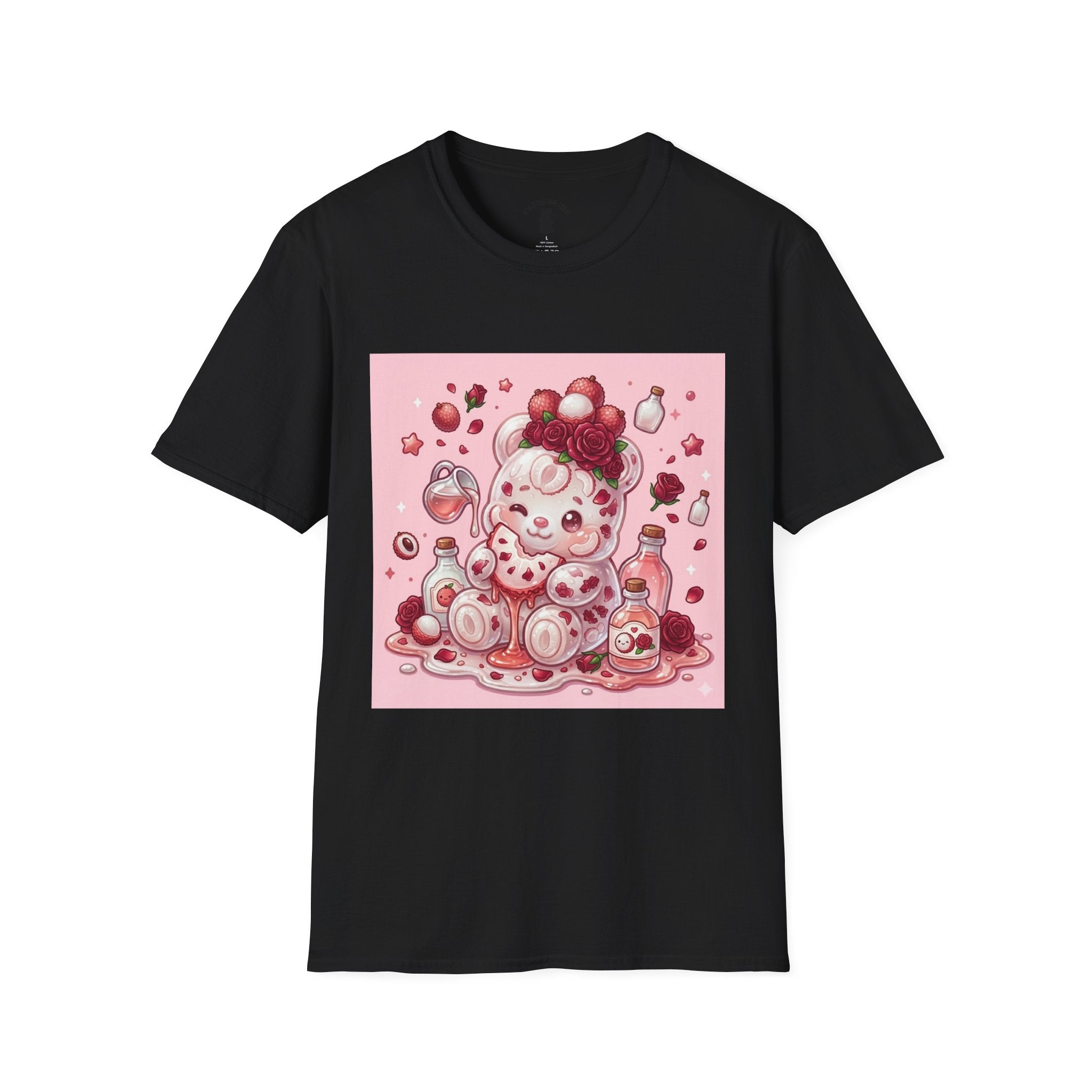 Rose Lychee berry Exotic fruit Gooey Gummy Bear — Kawaii Graphic T-Shirt