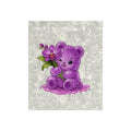 Purple Orchid, Special Gooey Gummy Bear Friend -Crushed Velvet Blanket