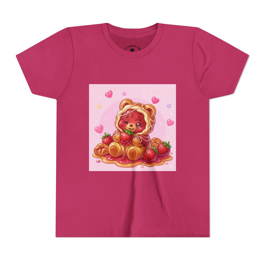 Strawberry Danish Gooey Gummy Bear Graphic Kids T‑Shirt