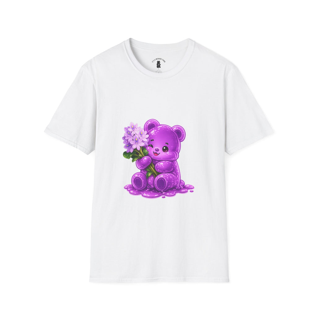 Purple Flower Cluster, Oozy Bear Friend Flower Addition- Graphic Shirt